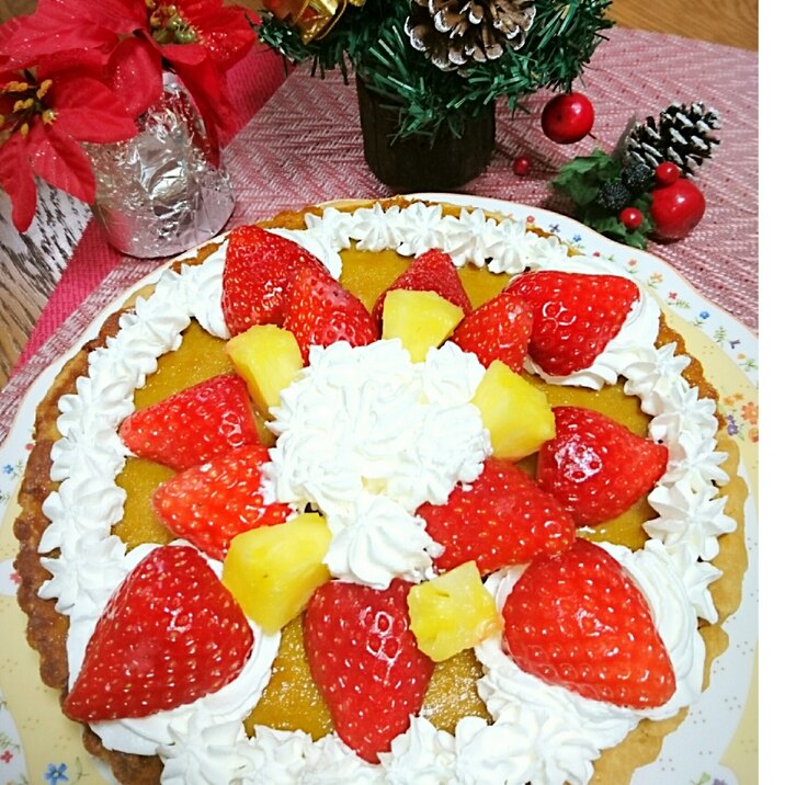 ホットケーキミックスでカボチャのシナモン風味タルト